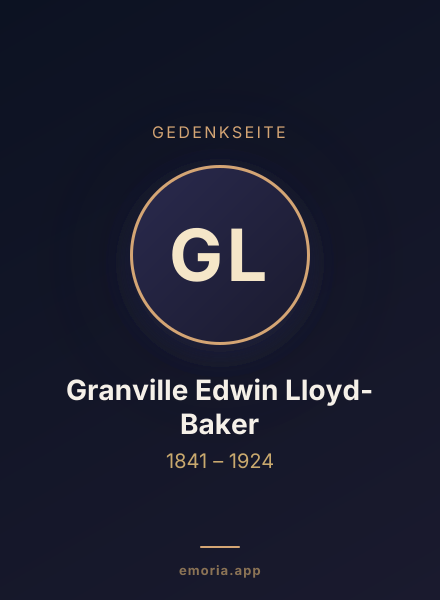 Gedenkportrait von Granville Edwin Lloyd-Baker