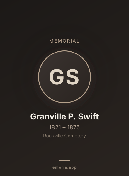 Memorial portrait of Granville P. Swift