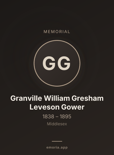 Memorial portrait of Granville William Gresham Leveson Gower