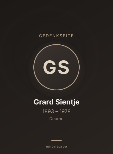 Gedenkportrait von Grard Sientje