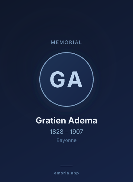 Memorial portrait of Gratien Adema