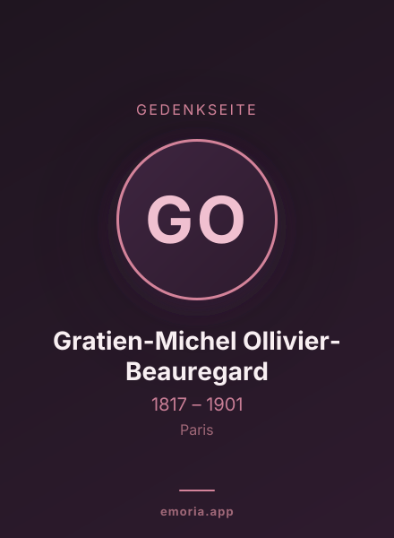 Gedenkportrait von Gratien-Michel Ollivier-Beauregard