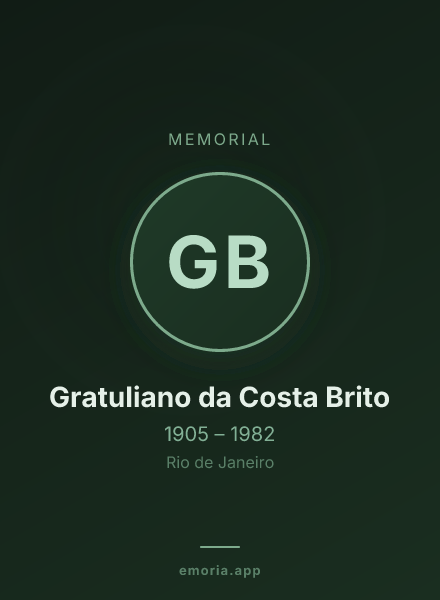 Memorial portrait of Gratuliano da Costa Brito