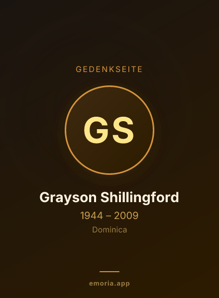 Gedenkportrait von Grayson Shillingford