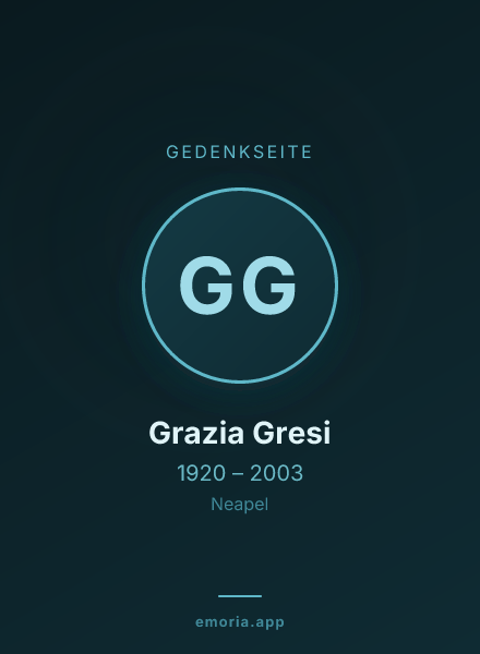 Gedenkportrait von Grazia Gresi