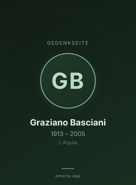 Gedenkportrait von Graziano Basciani