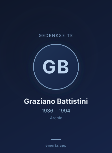 Gedenkportrait von Graziano Battistini