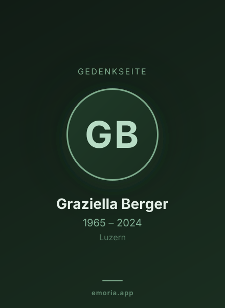 Gedenkportrait von Graziella Berger