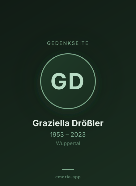 Gedenkportrait von Graziella Drößler