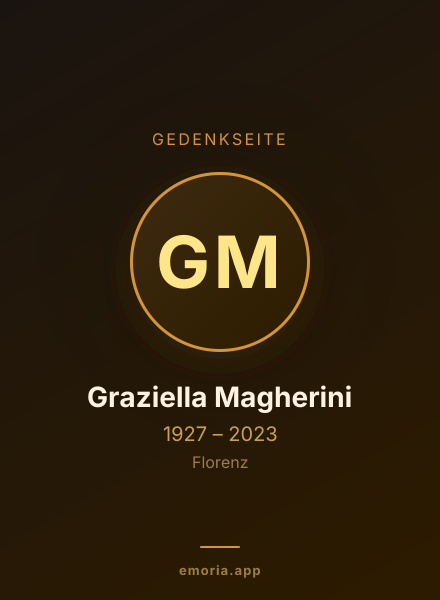 Gedenkportrait von Graziella Magherini
