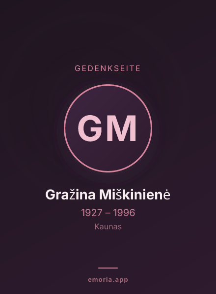 Gedenkportrait von Gražina Miškinienė