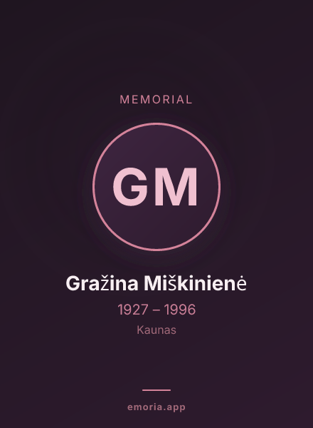Memorial portrait of Gražina Miškinienė