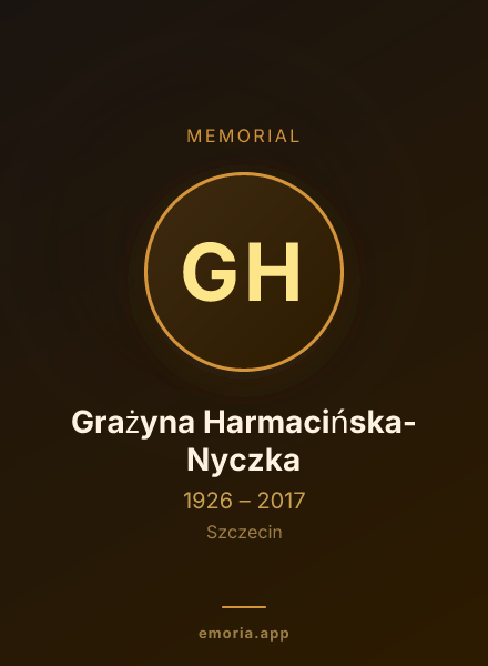 Memorial portrait of Grażyna Harmacińska-Nyczka