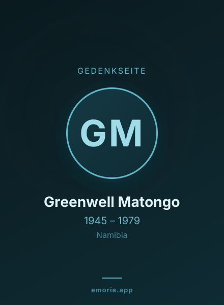 Gedenkportrait von Greenwell Matongo