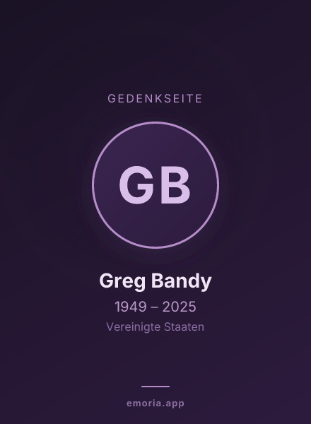 Gedenkportrait von Greg Bandy