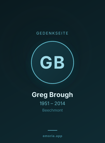Gedenkportrait von Greg Brough