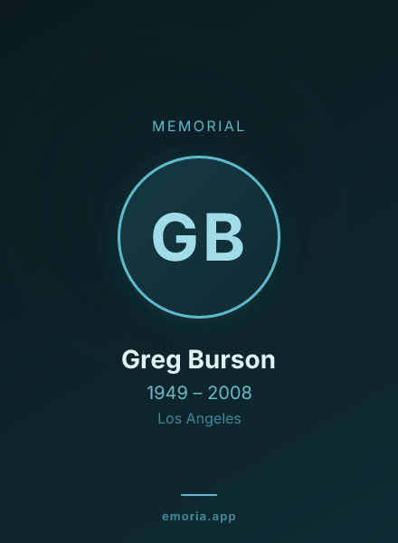 Memorial portrait of Greg Burson