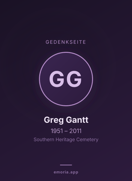 Gedenkportrait von Greg Gantt