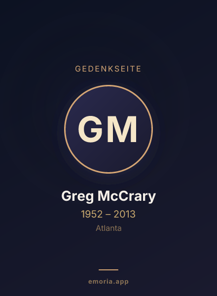 Gedenkportrait von Greg McCrary