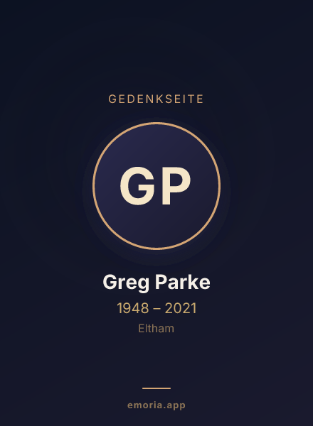 Gedenkportrait von Greg Parke