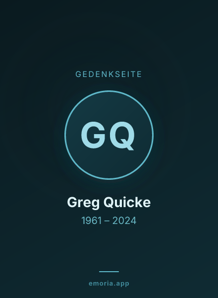 Gedenkportrait von Greg Quicke