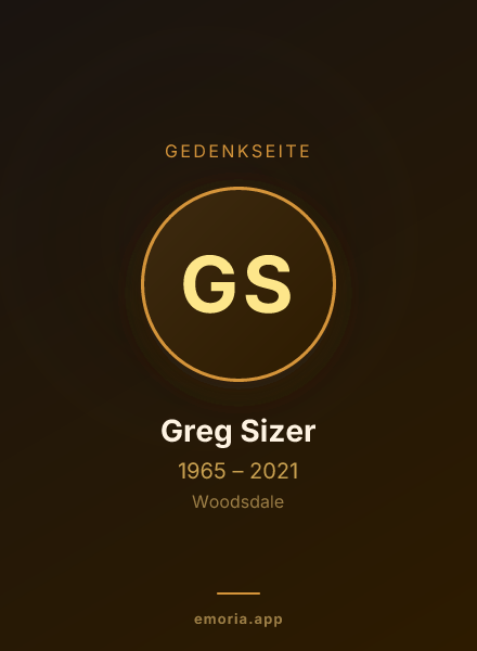 Gedenkportrait von Greg Sizer