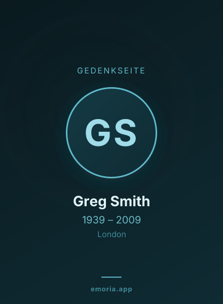 Gedenkportrait von Greg Smith