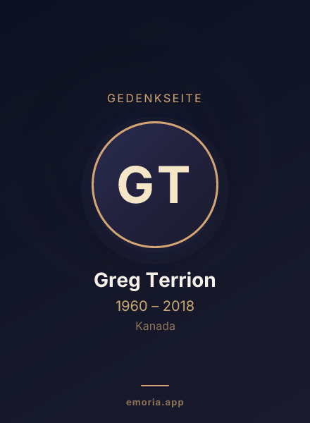 Gedenkportrait von Greg Terrion