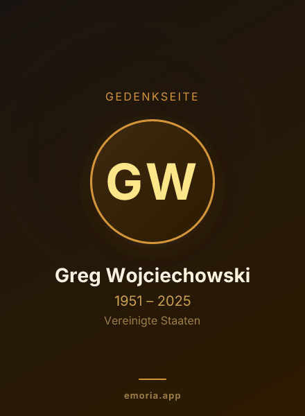 Gedenkportrait von Greg Wojciechowski