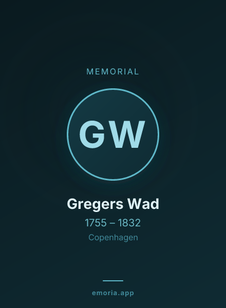 Memorial portrait of Gregers Wad