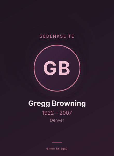 Gedenkportrait von Gregg Browning