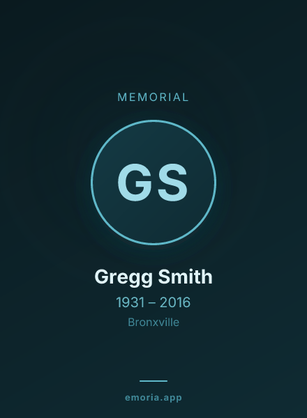 Memorial portrait of Gregg Smith