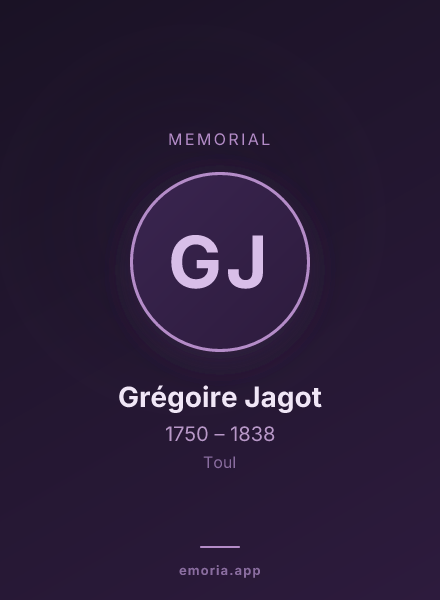 Memorial portrait of Grégoire Jagot