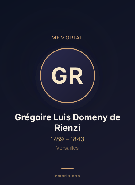 Memorial portrait of Grégoire Luis Domeny de Rienzi