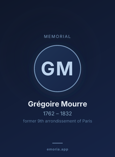 Memorial portrait of Grégoire Mourre