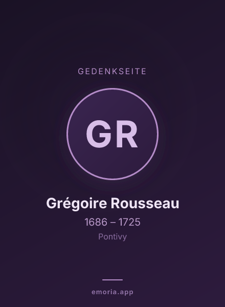 Gedenkportrait von Grégoire Rousseau