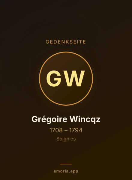 Gedenkportrait von Grégoire Wincqz