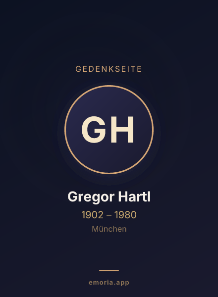Gedenkportrait von Gregor Hartl