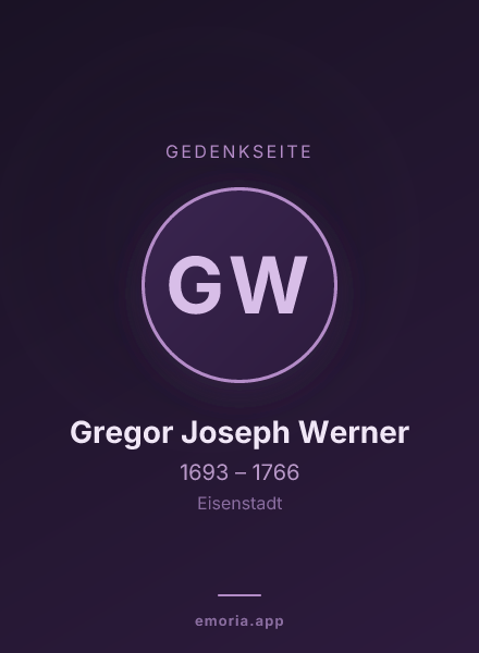 Gedenkportrait von Gregor Joseph Werner