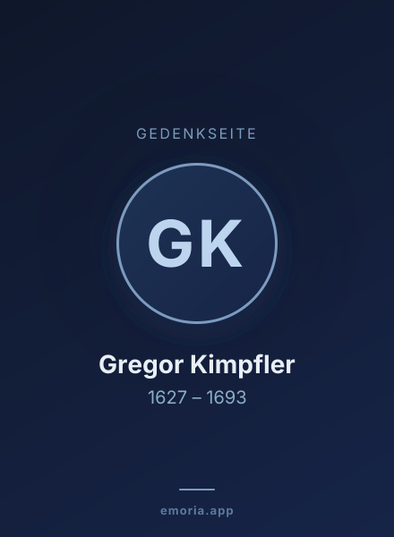 Gedenkportrait von Gregor Kimpfler
