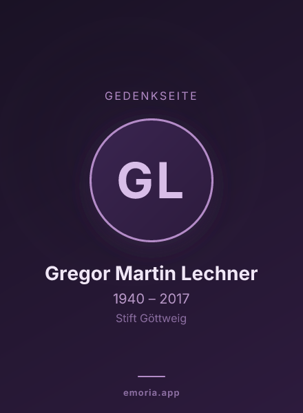 Gedenkportrait von Gregor Martin Lechner