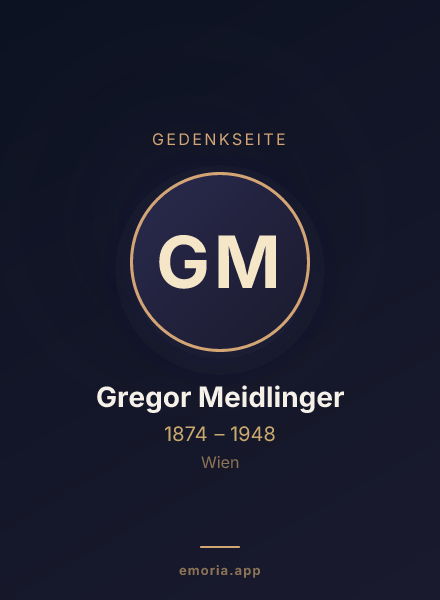 Gedenkportrait von Gregor Meidlinger