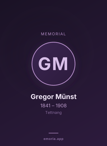 Memorial portrait of Gregor Münst