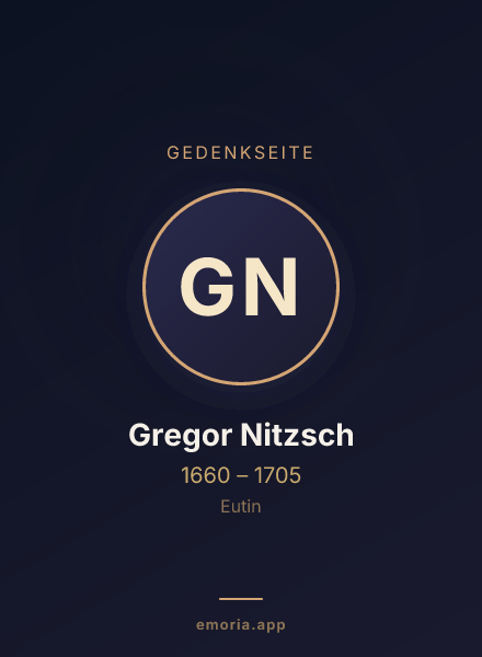 Gedenkportrait von Gregor Nitzsch