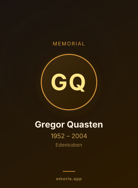 Memorial portrait of Gregor Quasten
