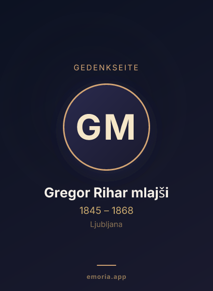 Gedenkportrait von Gregor Rihar mlajši