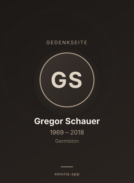 Gedenkportrait von Gregor Schauer