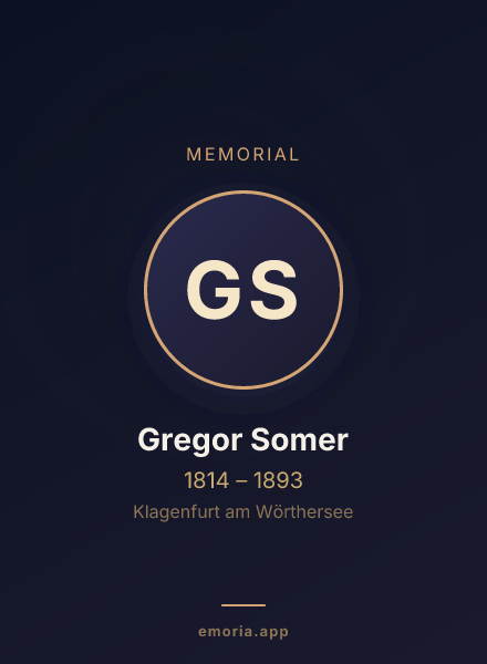 Memorial portrait of Gregor Somer