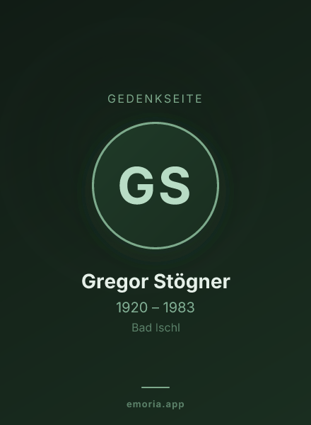 Gedenkportrait von Gregor Stögner
