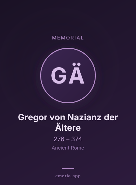 Memorial portrait of Gregor von Nazianz der Ältere